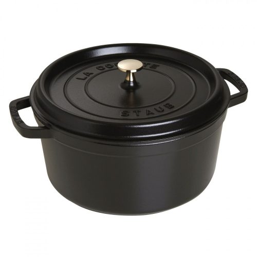 Staub öntöttvas kerek edény fekete 6,7 l 28 cm