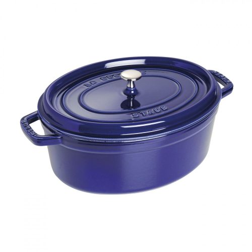 Staub öntöttvas edény | sötétkék | ovális 31 cm | 5,5l