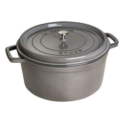 Staub öntöttvas edény - fekete - kerek - mély 24 cm