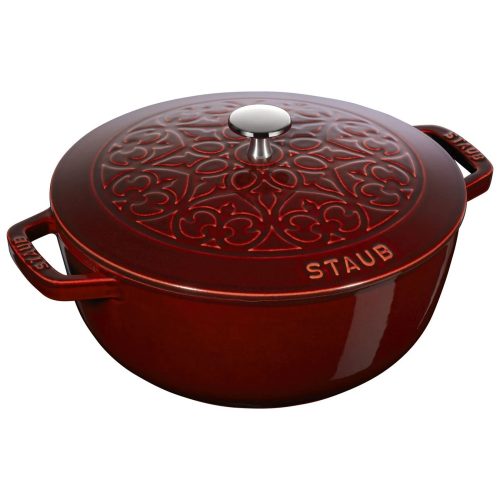 Staub öntöttvas edény | Grenadine-vörös | kerek | 24 cm | 3,6l