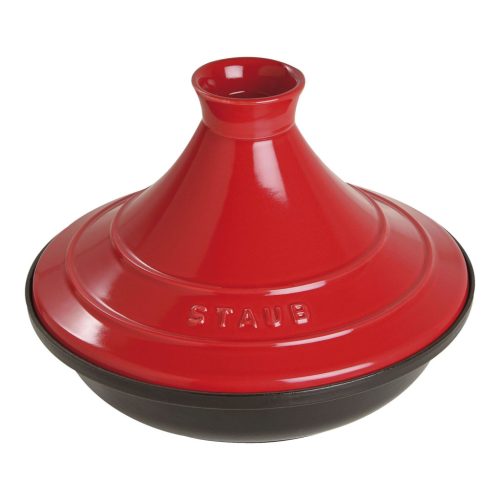 Staub öntöttvas tajine | fekete-piros | kerek | 28 cm