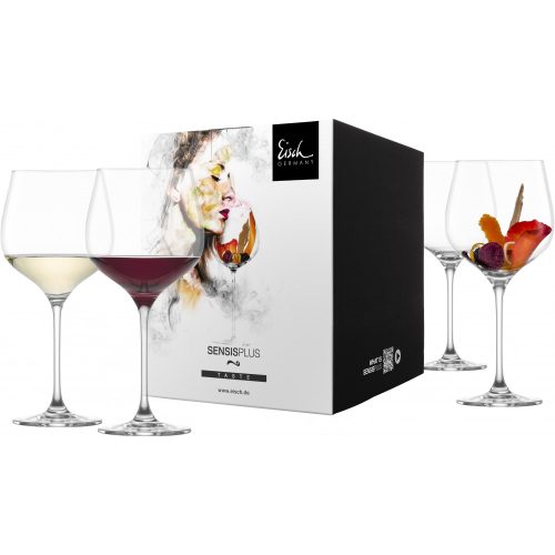 Eisch SUPERIOR SENSISPLUS 4 db Burgundy pohár díszdobozban 4,7dl 205 mm