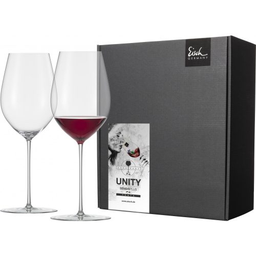 Eisch UNITY SENSISPLUS 2 db vörösboros pohár díszdobozban  6,15dl 257 mm