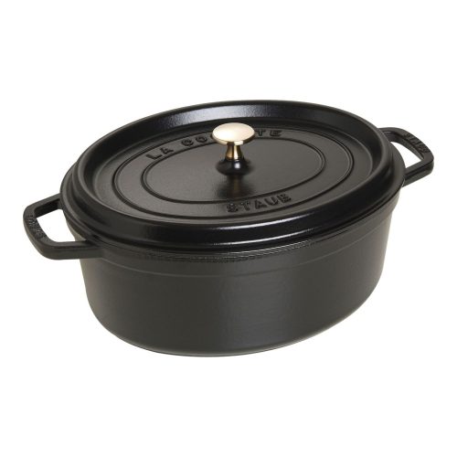 Staub öntöttvas edény - sötétkék - ovális 31 cm - 5,5l