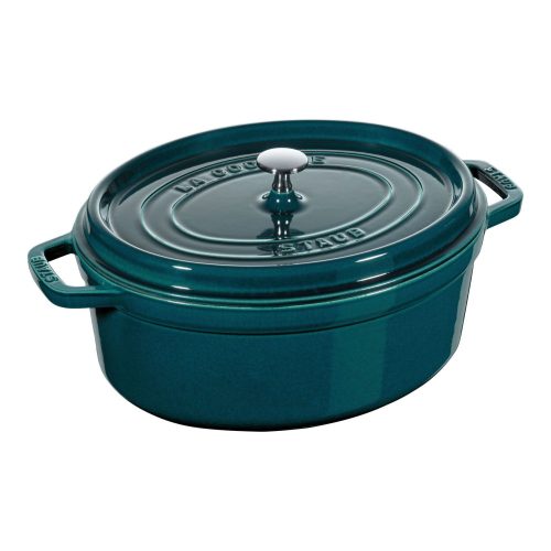 Staub öntöttvas edény - sötétkék - ovális 31 cm - 5,5l