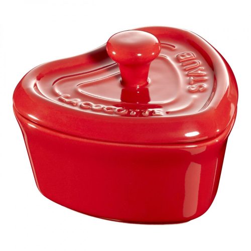 Staub kerámia Mini Cocotte | 9cm | 0.20l | Cherry | szívalakú