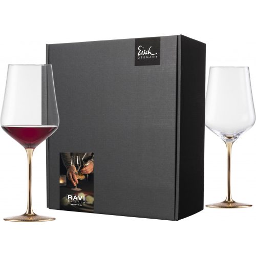 Eisch RAVI GOLD 2 db Bordeaux pohár díszdobozban  6,2dl 253 mm