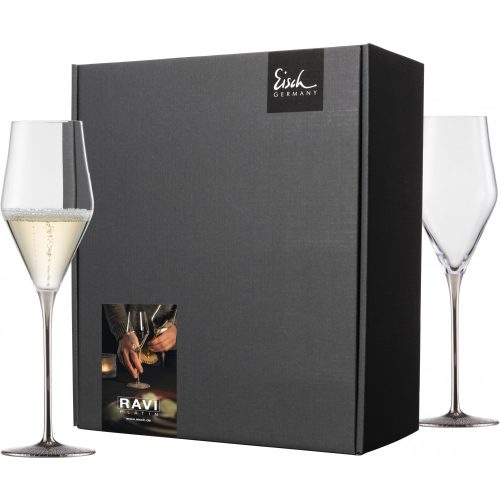 Eisch RAVI PLATINUM 2 db pezsgőspohár díszdobozban  2,6dl 246 mm